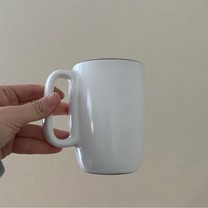 $55 New Heath Ceramics Opaque White Color 4.75" H Large Mug Coffee Tea Cup 0730